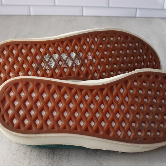 Vans Authentic classic Pig skin suede teal green low top sneakers Size 6 - Picture 5 of 6